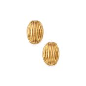 TIFFANY & CO.: 18K GOLD EARCLIPS