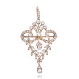 DIAMOND BROOCH/PENDANT, LATE 19TH CENTURY