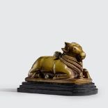 A BRASS FIGURE OF NANDI SOUTHERN INDIA, KARNATAKA OR TAMIL NADU, 17TH/18TH CENTURY