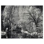 Ansel Adams (1902-1984); Merced River, Cliffs, Autumn, Yosemite National Park, California;