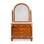 An Empire ormolu mounted mahogany dressing table/commode Circa 1815