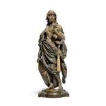 A late 19th century patinated and parcel gilt bronze figure of Minerva Cast by F.Barbedienne et...