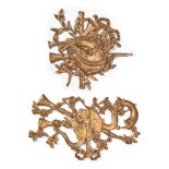 Two similar French carved wood and gilt gesso wall appliques Probably late 19th/early 20th centu...