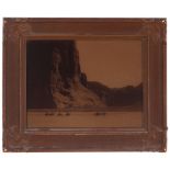 An Edward S. Curtis orotone, 'Canyon de Chelly - Navaho'