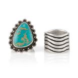Two Perry Shorty silver rings