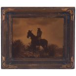 An Edward S. Curtis orotone, 'The Scout - Apache'