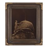 An Edward S. Curtis orotone, 'Signal Fire to the Mountain God'