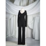 Alaia, collection Prêt-à-Porter, circa 1990. Ensemble en maille stretch noire. Alaia, R...