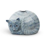 A RARE BLUE AND WHITE 'CAT' NIGHT LIGHT Chongzhen