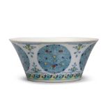 A DOUCAI 'MEDALLION' BOWL Qianlong seal mark and of the period
