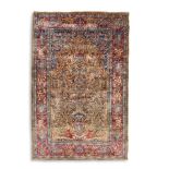 A Kashan silk prayer rug First quarter 20th century 204cm x 130.5cm