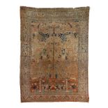 A rare pictorial Heriz carpet Northwest Persia, circa 1880 406cm x 292cm.