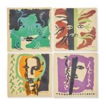 John Piper (British, 1903-1992) Four pottery tiles