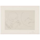 Henri Matisse (1869-1954); Jeune femme contemplant un bocal de poissons rouges;