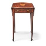 Georgian Inlaid Mahogany Pembroke Table, England, 19th century,