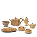 Seven Wedgwood Caneware Items, England, 18th and 19th century,