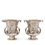 Pair of George IV Sterling Silver Wine Coolers,