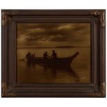 Edward Curtis Orotone. CURTIS, EDWARD S. 1868-1952. Homeward, c.1898.