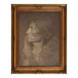 Edward Curtis Platinum Print Signed. CURTIS, EDWARD S. 1868-1952. Mosquito Hawk - Assinboin, c...