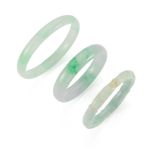 THREE JADE BANGLES
