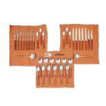 A 20th century part stainless steel and hardwood matched set of cutlery, for Brianna and Roger's...