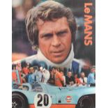 An original Steve McQueen Le Mans poster by Cinema Centre Films,