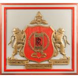 A rare plaster Rolls-Royce showroom sign, 1950s, ((Qty))