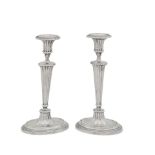A pair of Edwardian silver candlesticks By Ellis & Co., Birmingham, 1910