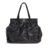 CHANEL: BLACK GLAZED ON THE ROAD TOTE 2019-2010