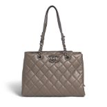 CHANEL: BRONZED QUILTED CITY ROCK TOTE 2015-2016