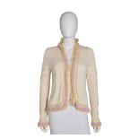 CHANEL: CREAM KNIT CARDIGAN Cruise 2004