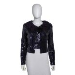 CHANEL: BLUE SEQUIN EVENING JACKET AND TOP ENSEMBLE Fall 1994 | Look 181