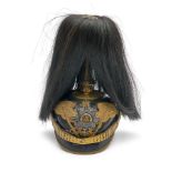 AN IMPERIAL GERMAN GUARDE OFFICER'S PICKELHAUBE HELMET WITH PARADE PLUME.