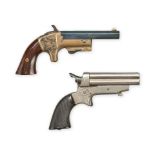 TWO 19TH CENTURY POCKET PISTOLS.