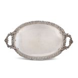 Plateau en argent ottoman, Égypte, XIXème/ XXème siècleAn Ottoman silver tra...