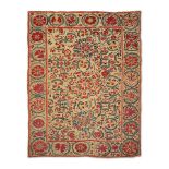 Tenture en lin brodé de soie (susani), Ouzbékistan, Bukhara, XIXème siècleA ...