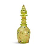 Carafe en verre émaillé de Bohême pour le marché ottoman, Europe, XIXèm...
