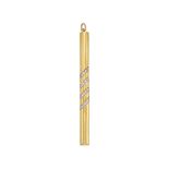 CARTIER: 18K BICOLORED GOLD AND DIAMOND BAR BROOCH