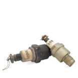 Two Lodge garage advertising hanging spark plugs, ((2))