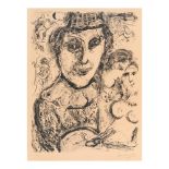 MARC CHAGALL (1887-1985) Autoportrait au couple, Paris, novembre 1964 (Sorlier, 422)Lithographie ...