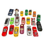 A box of die cast model cars to include Burago, Maisto, etc