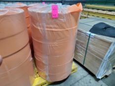 One stack of laminate floor padding/backing. 1mm thick x 182mm wide rolls. 6 rolls per stack.