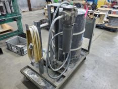Mobile oil filtration cart.