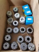 Qty 20 - Assorted ER16 spring collets.