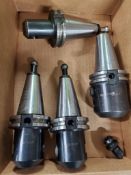 Qty 4 - Assorted Cat40 tool holders.