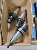 Qty 3 - Assorted Cat40 tool holders.