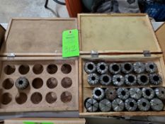 Qty 25 - Assorted ER40 Spring collets with cases.