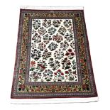 A very fine silk Persian Tehran/ Qum rug, mid 20th century, originally retailed by Essie of Mayfair,