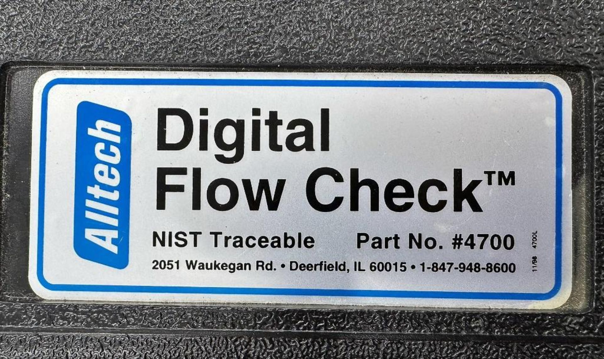 Lot Consisting Of: (1) Alltech 4700 digital flow check, (1) Neiko ...