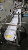 Stainless Steel Conveyor Belt System, 18" Width, 220V Motor *SUBJECT TO PIECEMEAL BIDS --THE GREATER
